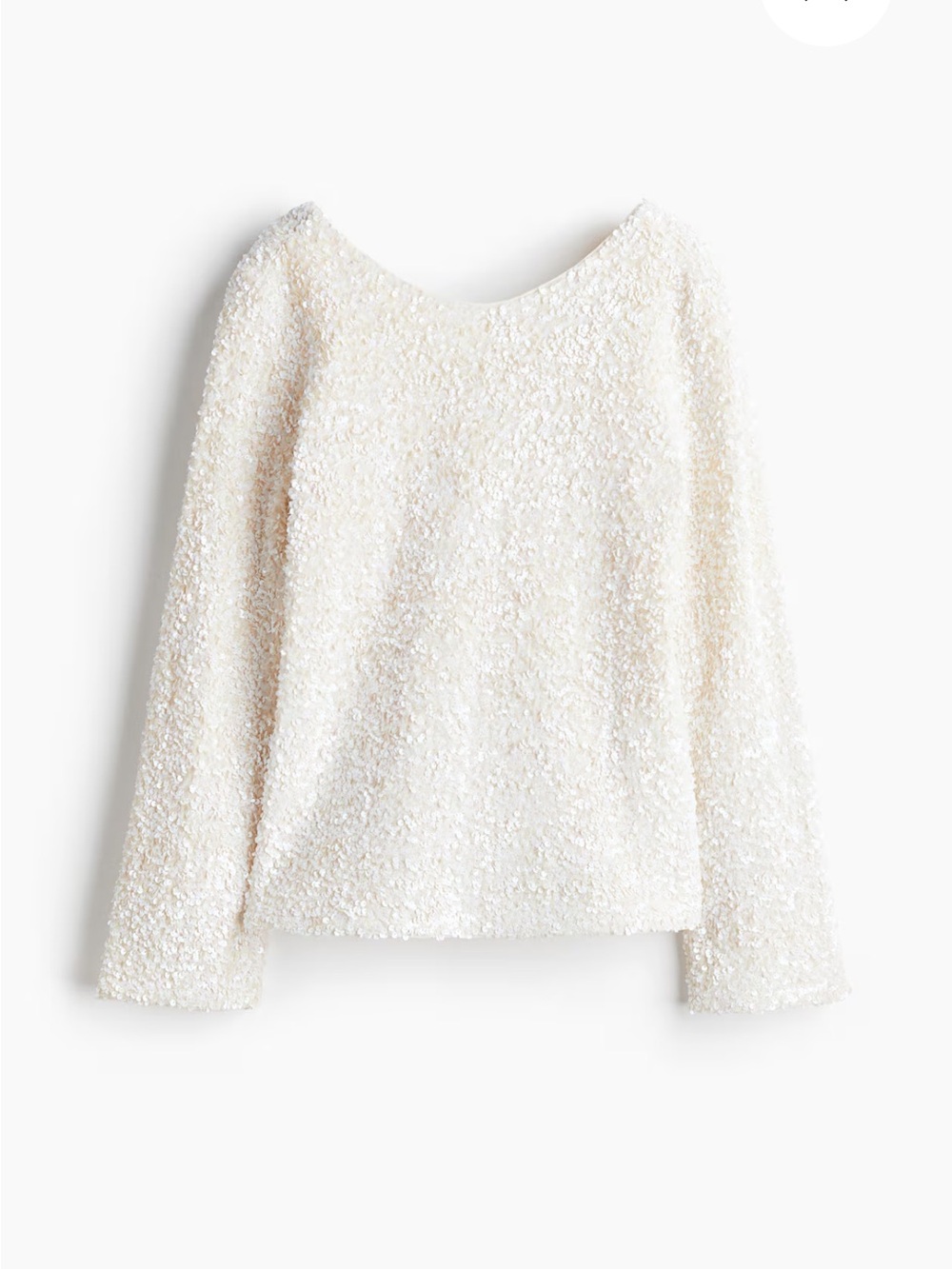 H&M Sequin Long Sleeve Blouse Top